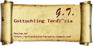 Gottschling Terézia névjegykártya